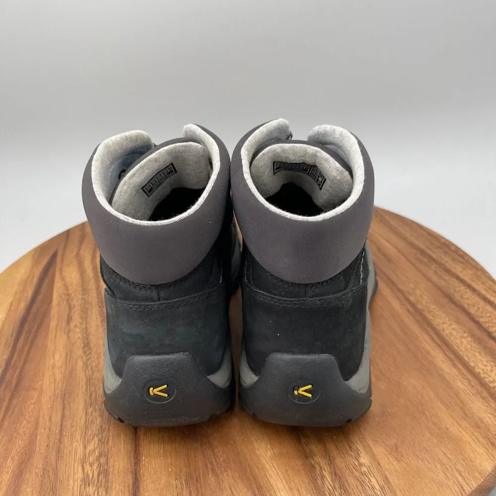 Keen Kaci Boots Womens Size 9 Black Leather Mid Waterproof Winter Comfort - Picture 4 of 9